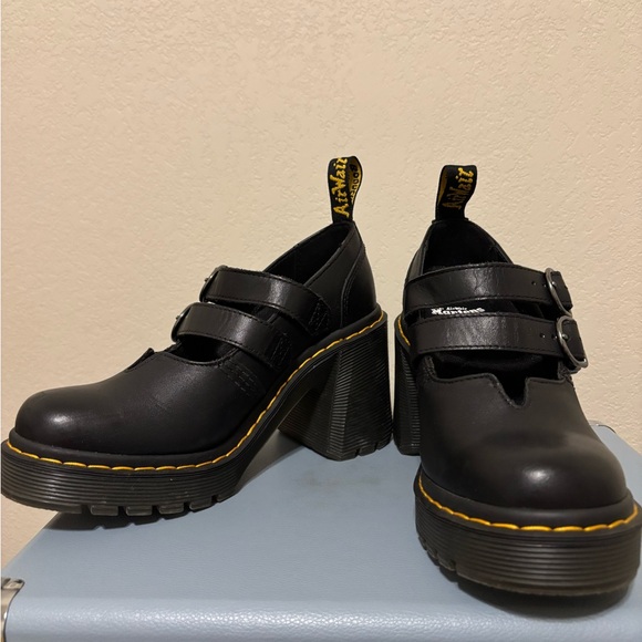 Like New Dr. Martens Heeled Mary Janes - Picture 1 of 9
